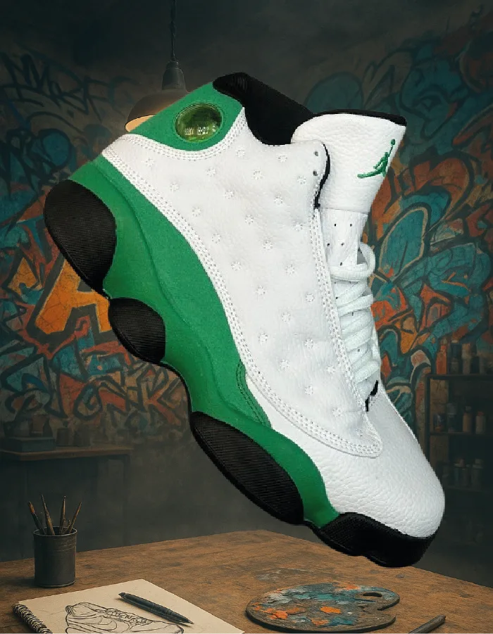 jordan13-blanco-y-verde